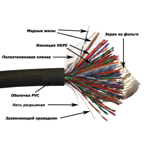 NewMax FTP cable, copper, 50 pairs, 25AWG, category 5e, PE, black, 305 meters